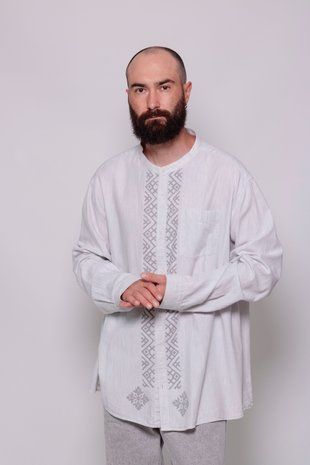 Сорочка світло-сіра XХL, унісекс , L/XL, E.PRYSHCHEPA CLT-SHR-033 фото