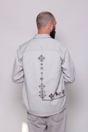 Куртка сіро-блакитна S-M, унісекс , L/XL, E.PRYSHCHEPA CLT-SHR-048 фото